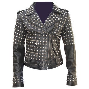 Image of Studded Leather Jacket