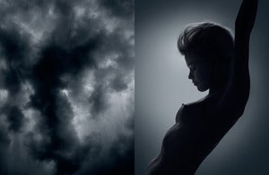 Image of Female nude & clouds 01
