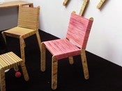 Image of Chaise écolo en OSB Couleur au choix 