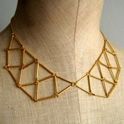Image of Webbed Geometric Peter Pan Collar Necklace