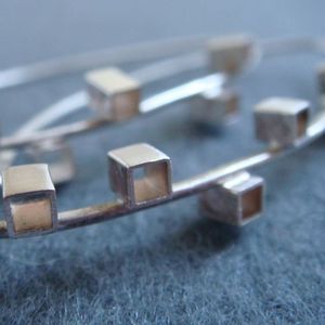 Image of modern cube earrings