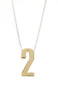 Image of THE NUMERO NECKLACE SILVER/GOLD (0-9)