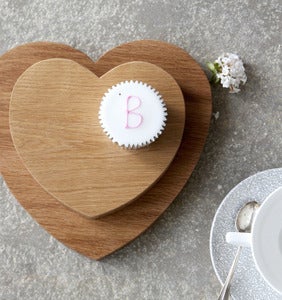 Image of Oak Heart Chopping boards (Pair)