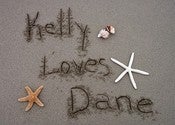 Image of 4x6 Tiding. Your Personalized Message in Sand
