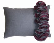 Image of Lorna Syson: Ruffle Cushion Mulberry