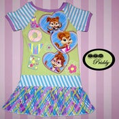 Image of **SOLD OUT** Chipmunks Chipettes Love Green Dress - Size 7/8