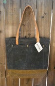 Image of Medium Tote Bag with Waxed Canvas Shell