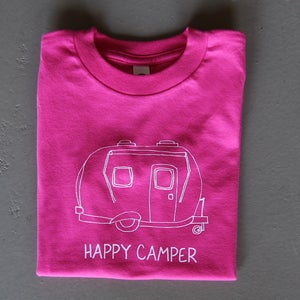 Image of Pink Happy Camper Children's Tee