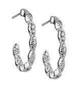 Image of " New " Kara Ackerman <i> Talulah <i/> Marquise Hoops in White