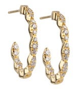 Image of " New " Kara Ackerman <i> Talulah <i/> Marquise Hoops in Yellow