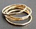 Image of Set of 4 Faceted 14K Gold-Filled Rings