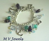 Image of Treasure charm bracelet with Swarovski crystals - NEW