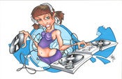Image of Fine Art Digital Print (FADP):  DJ Girl