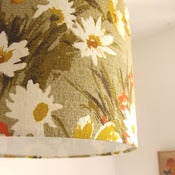 Image of Daisy Vintage Barkcloth Lampshade