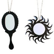 Image of Ltd. Edition Necklaces made from recycled vinyl records and mirrored glass!