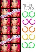 Image of ✖°XL Neon Hoops°✖