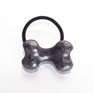 Bedrock Bones Pebble Hairbone (Rainbow Glitter Black Lrg)