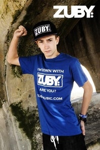 Image of 'I'm Down With Zuby' T-shirt - Blue/White (Standard Fit)