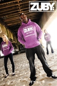 Image of 'I'm Down With Zuby' Hoodie - Purple/White