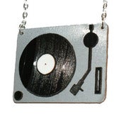 Image of Ltd. Edition Turntable Necklaces made from layered COLOUR vinyl records.