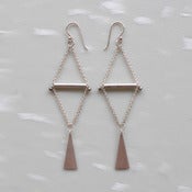Image of Bright Silver Triangle Earrings