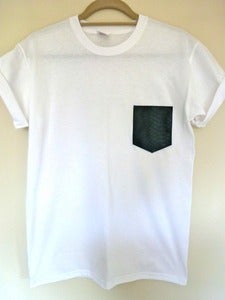 Image of Faux Snakeskin Pocket Effect Tshirt