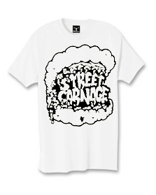 Image of Street Carnage x Saved Tattoo (White w/ Black Print)