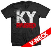 Image of KY Raised V-Neck in Black/White/Red