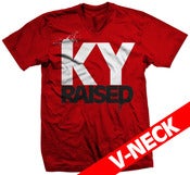 Image of KY Raised V-Neck in Red/White/Black
