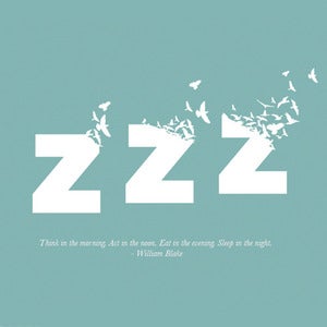 Image of 'ZZZ' William Blake Sleep Bedroom Quote Print