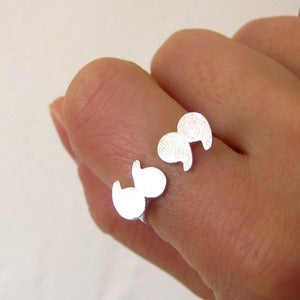 Image of Double Quotation Ring - Handmade Silver Ring