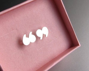Image of Double Quotation Ring - Handmade Silver Ring