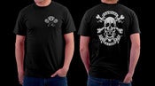 Image of black skull and bones short sleeve 
