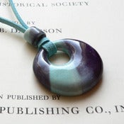 Image of Donut Pendant - Turquoise & Purple