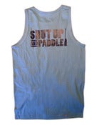 Image of SHUT UP and PADDLE! Mens Tank in Slate Blue
