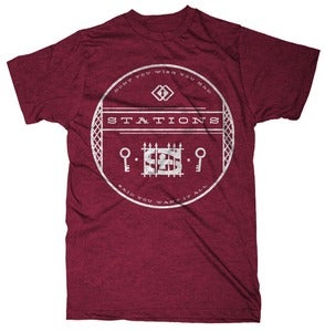 Image of Emblem T-Shirt - Heather Maroon