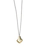 Image of medium brass cod dentary on 22" silver cable-chain (P41silbra22)