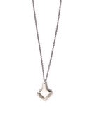 Image of medium silver cod dentary on 22" silver cable-chain (P41sil22)
