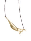 Image of large brass cod oprecle on 16" silver cable-chain (P44silbra16)