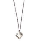 Image of small silver cod dentary on 18" silver cable-chain (P42sil18)