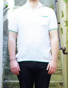 Image of White & Green Mod Polo