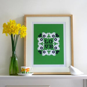 Image of Flock Screen Print | Green  {20% OFF + FREE SHIPPING}
