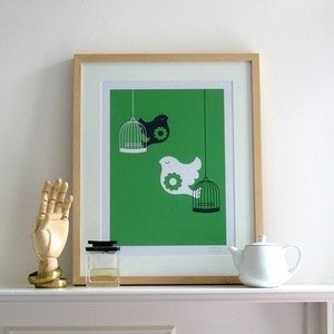Image of Free as a Bird Screen Print | Green 
