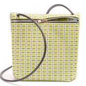 Image of acid green large crossbody pouch