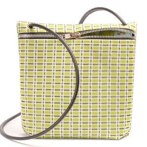 Image of acid green large crossbody pouch