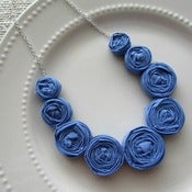 Image of Limited Edition: Spring Blue Rosette Necklace