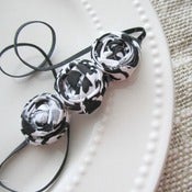 Image of Mini Rosette Headband: Black and White