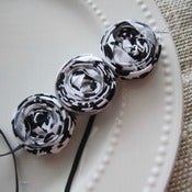 Image of Rosette Headband: Black and White