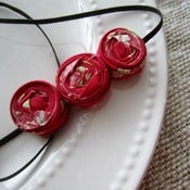 Image of Mini Rosette Headband: Vintage Red