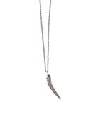 Image of silver cod dentary on 18" silver cable-chain (P46sil18)